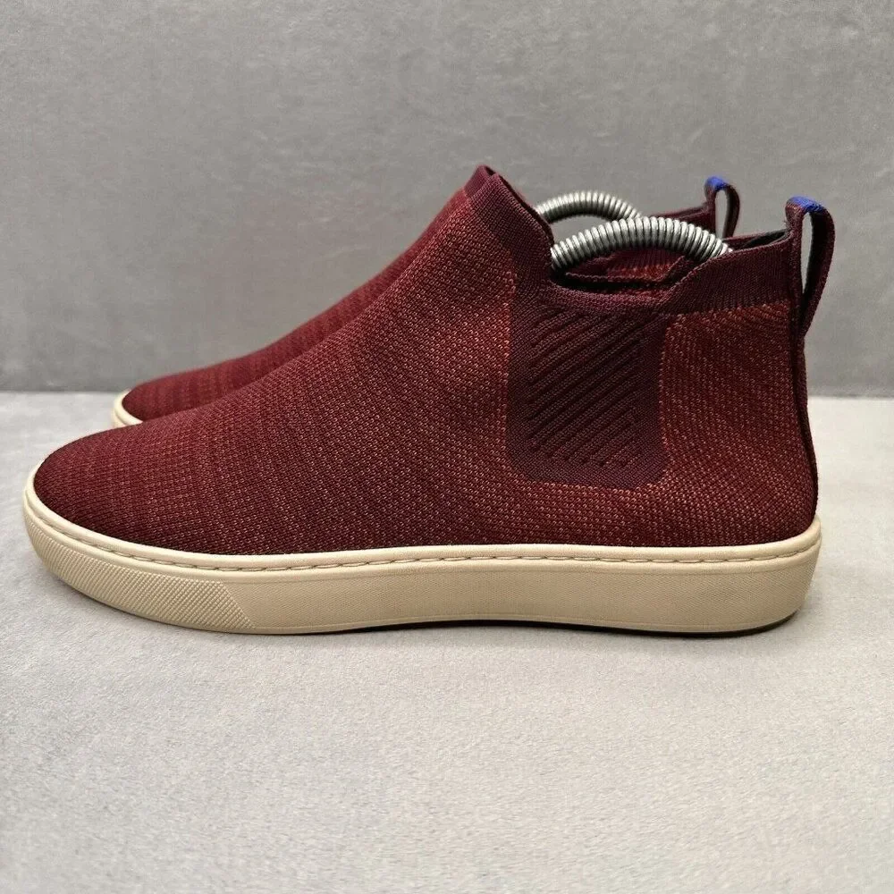 Rothy's The Chelsea Womens Size‎ 8.5 Boot Sneakers Plum Melange Stitch Sport